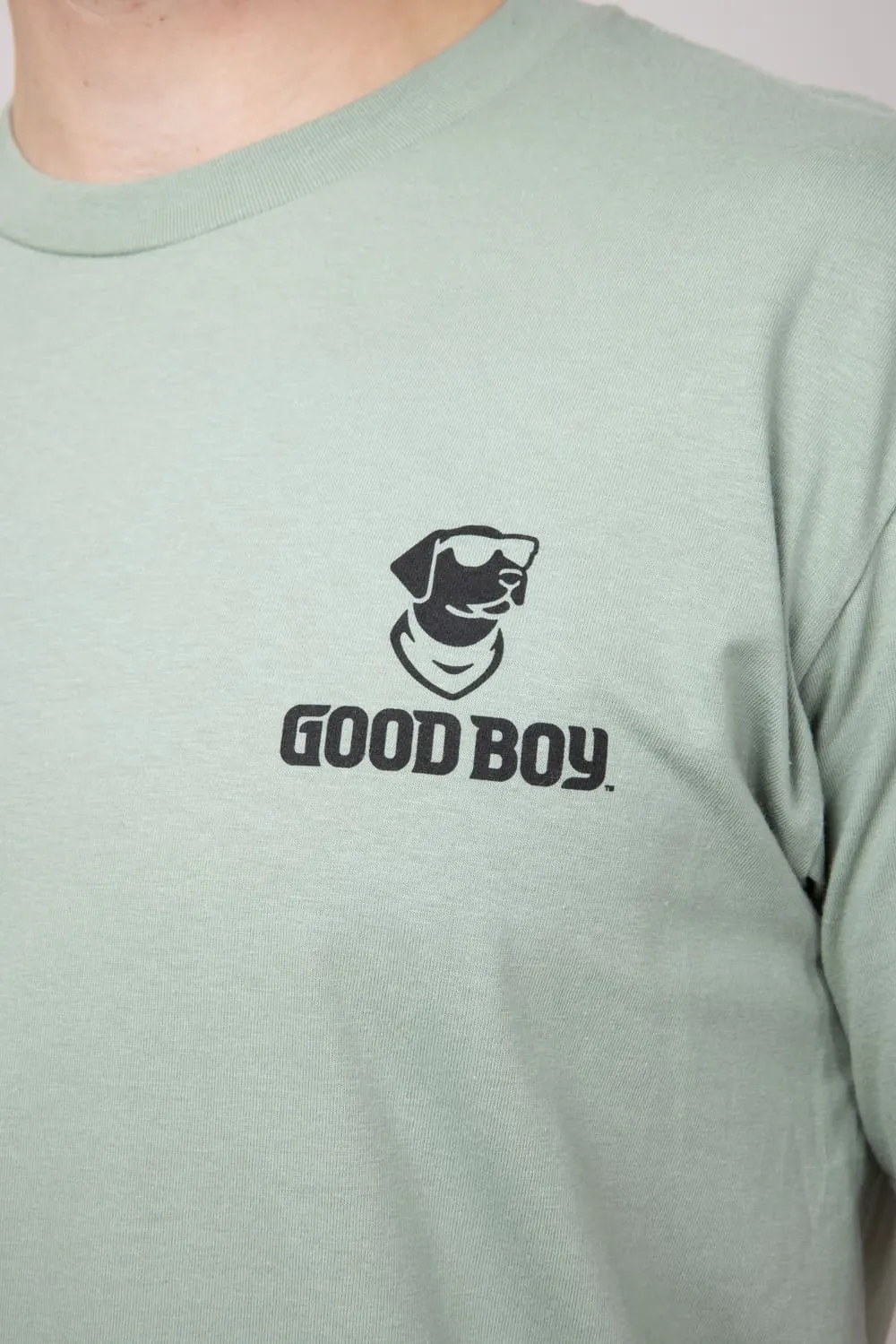 Good Boy Fetch Dog T-Shirt for Men in Sage | 2211-SAGE