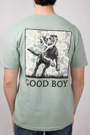 Good Boy Fetch Dog T-Shirt for Men in Sage | 2211-SAGE