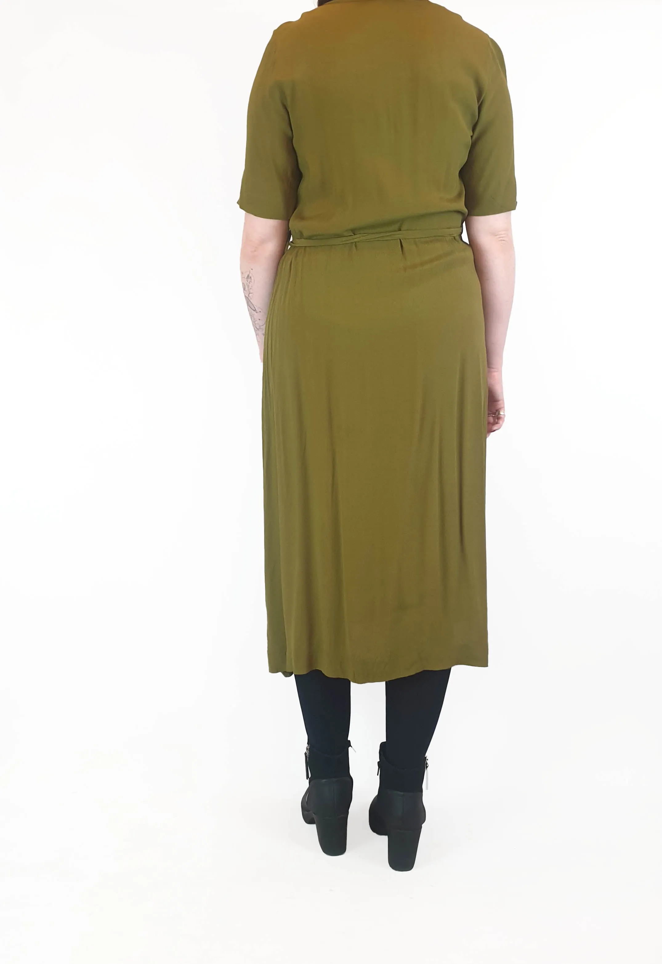 Gorman olive green half sleeve dress size 12