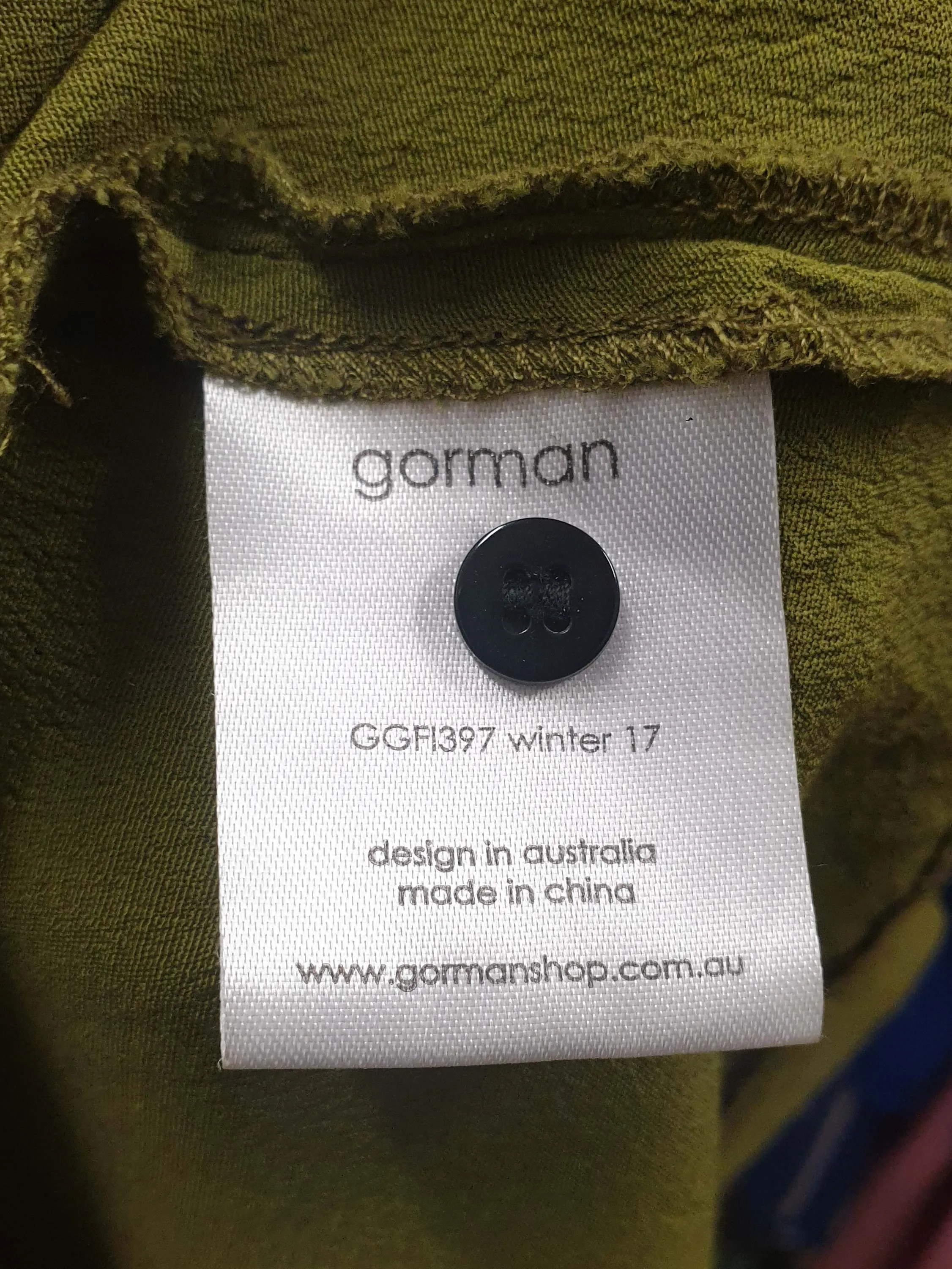 Gorman olive green half sleeve dress size 12