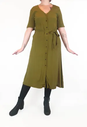 Gorman olive green half sleeve dress size 12