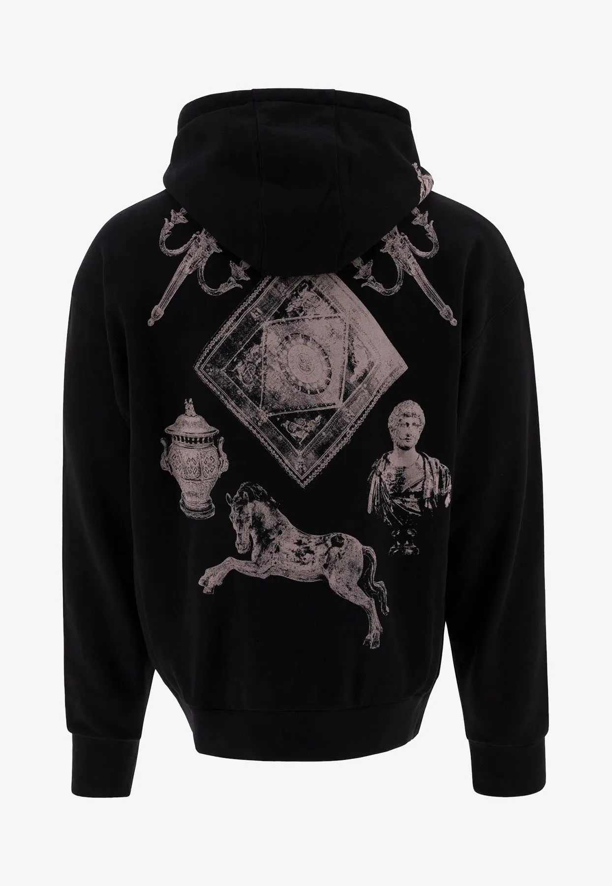 Graphic Print Zip-Up Hoodie