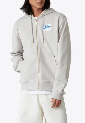 Greek Temple Patch Zip-Up Hoodie