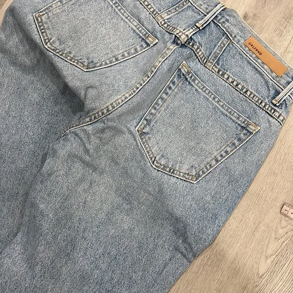 Grlfrnd jeans Bree straight leg blue nwot