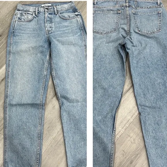 Grlfrnd jeans Bree straight leg blue nwot