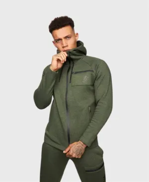 Gym King Traction Full Zip Hoodie Khaki Marl