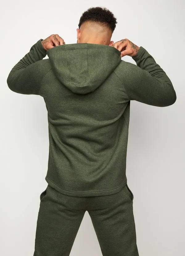 Gym King Traction Full Zip Hoodie Khaki Marl