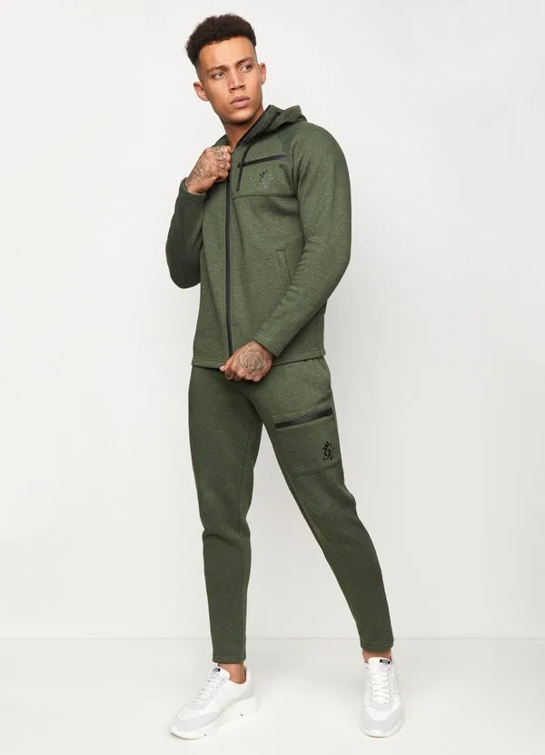 Gym King Traction Full Zip Hoodie Khaki Marl