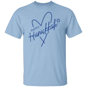 Hanukkah Love Blue Heart T-Shirt