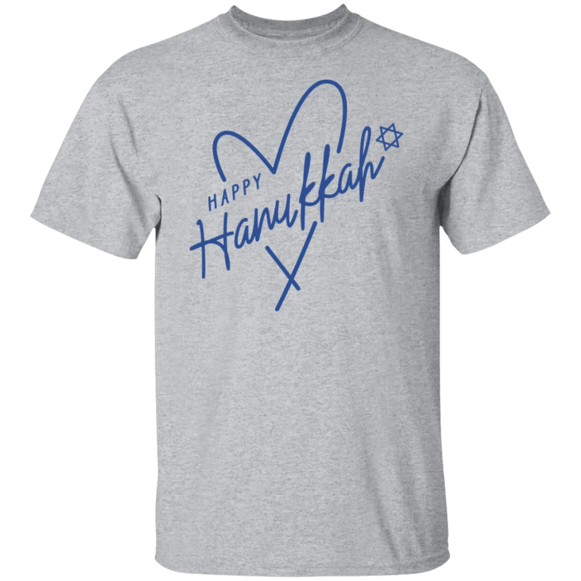 Hanukkah Love Blue Heart T-Shirt