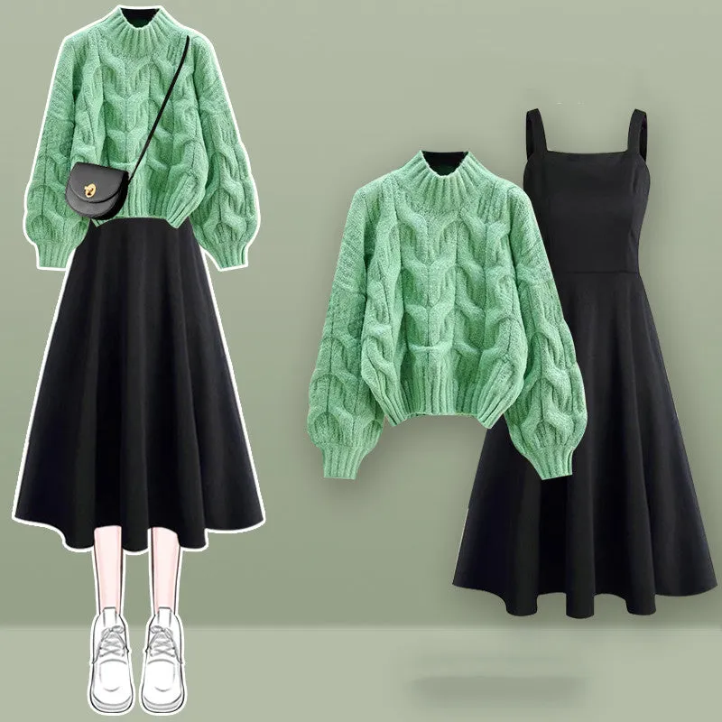 Harajuku sweater   suspender skirt 2-piece set  UB96055