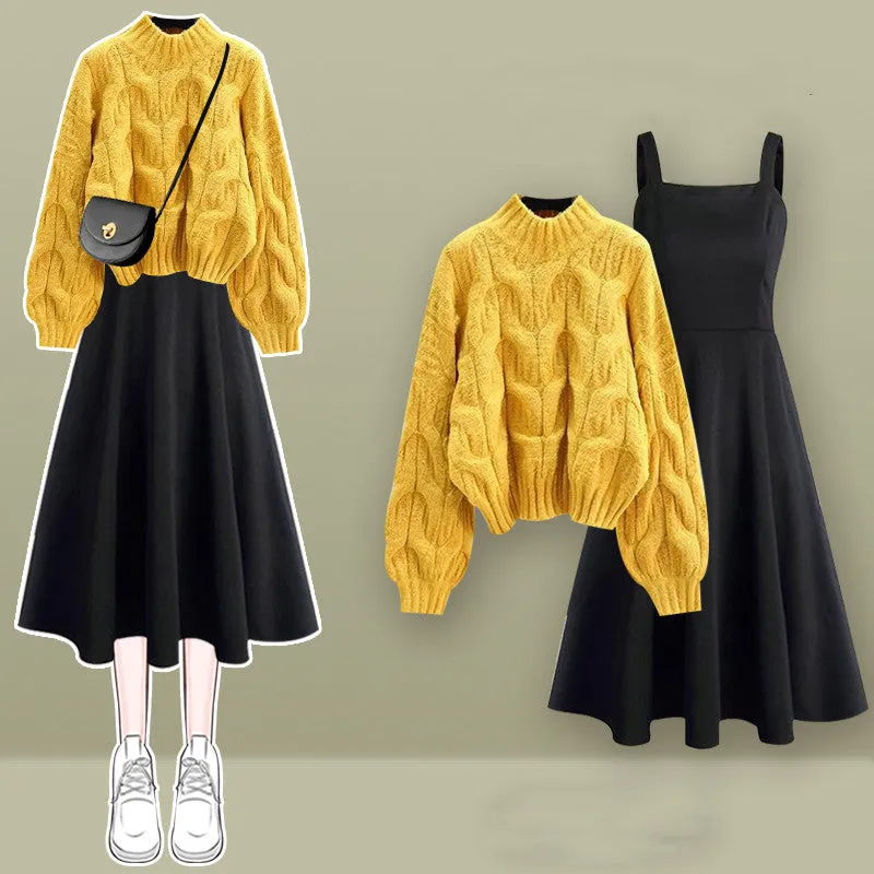 Harajuku sweater   suspender skirt 2-piece set  UB96055