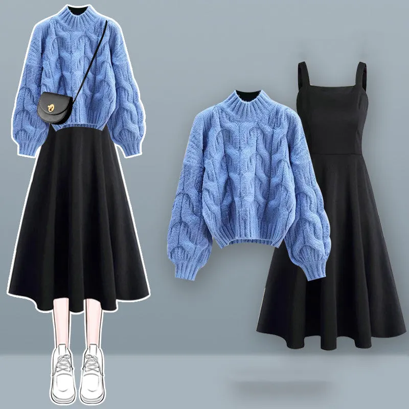 Harajuku sweater   suspender skirt 2-piece set  UB96055