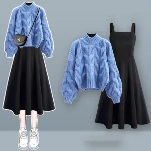 Harajuku sweater   suspender skirt 2-piece set  UB96055
