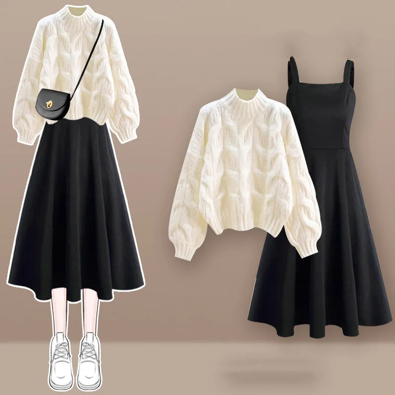 Harajuku sweater   suspender skirt 2-piece set  UB96055