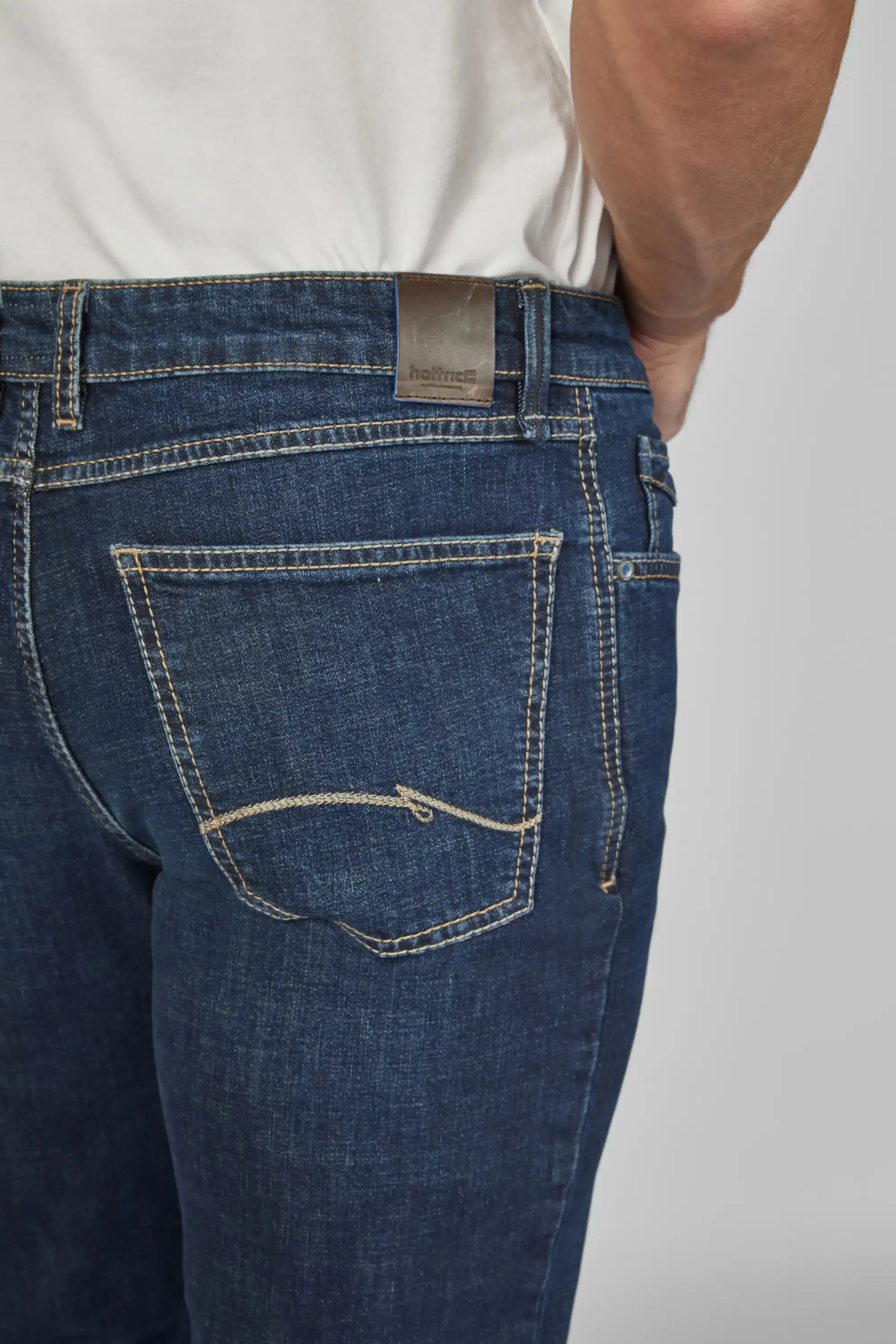 Hattric Jeans Hunter Straight Leg Stretch 688465/42 Pure Indigo Blue