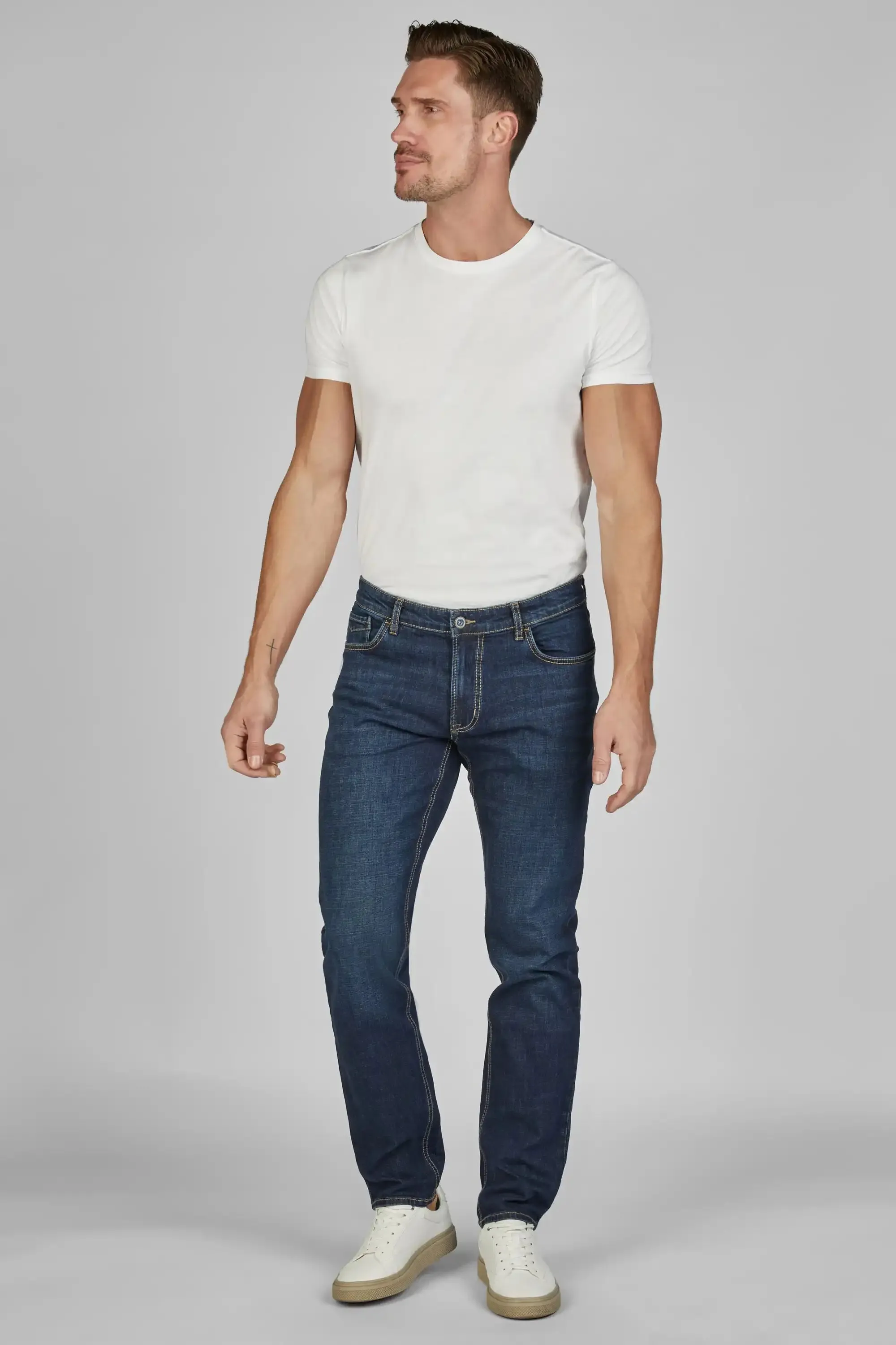 Hattric Jeans Hunter Straight Leg Stretch 688465/42 Pure Indigo Blue