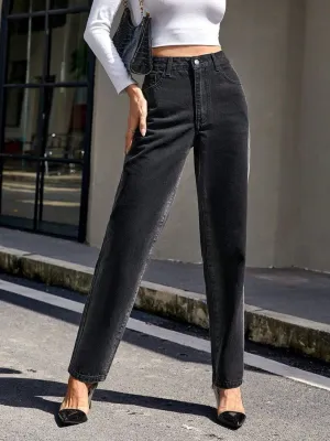 Hazel Blues® |  Straight Leg Jeans with Pockets