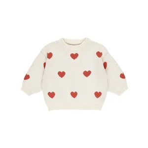 Heart Knit Sweater | Natural