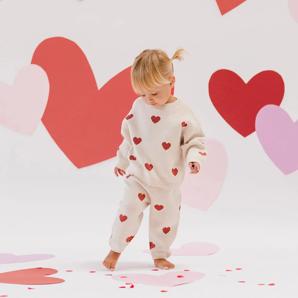 Heart Knit Sweater | Natural