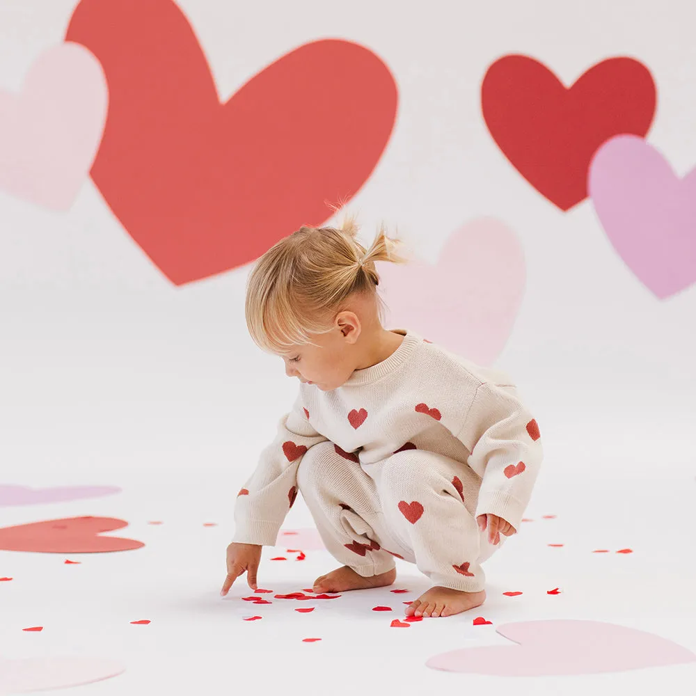 Heart Knit Sweater | Natural