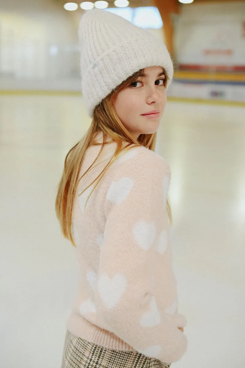 HEART PATTERN SWEATER
