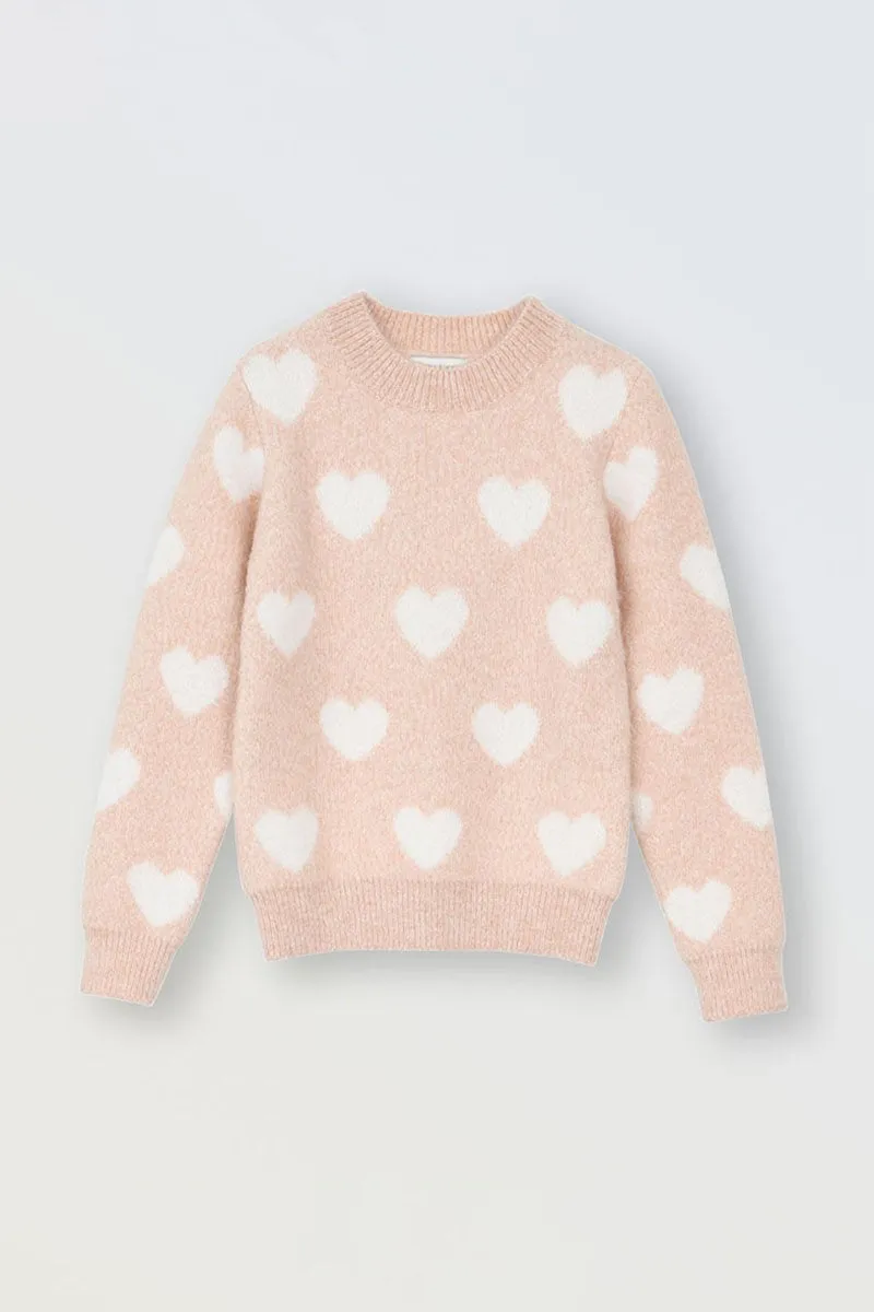 HEART PATTERN SWEATER