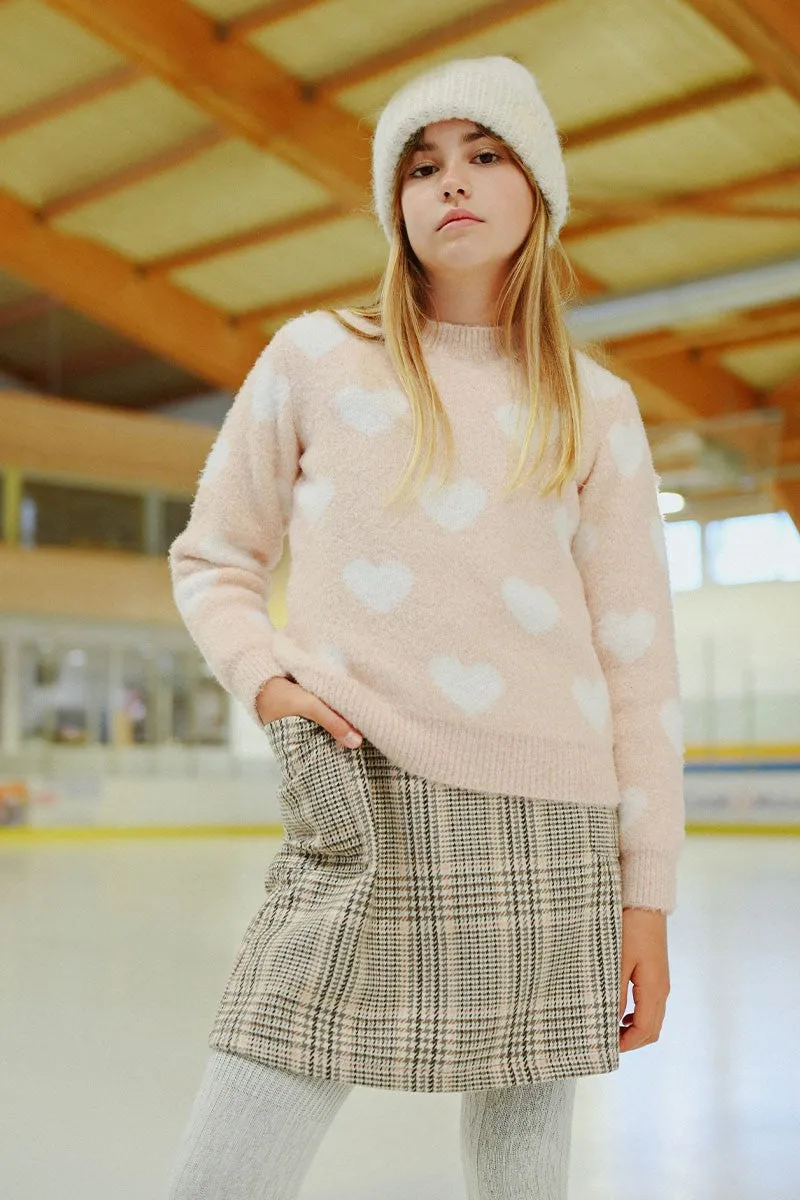 HEART PATTERN SWEATER
