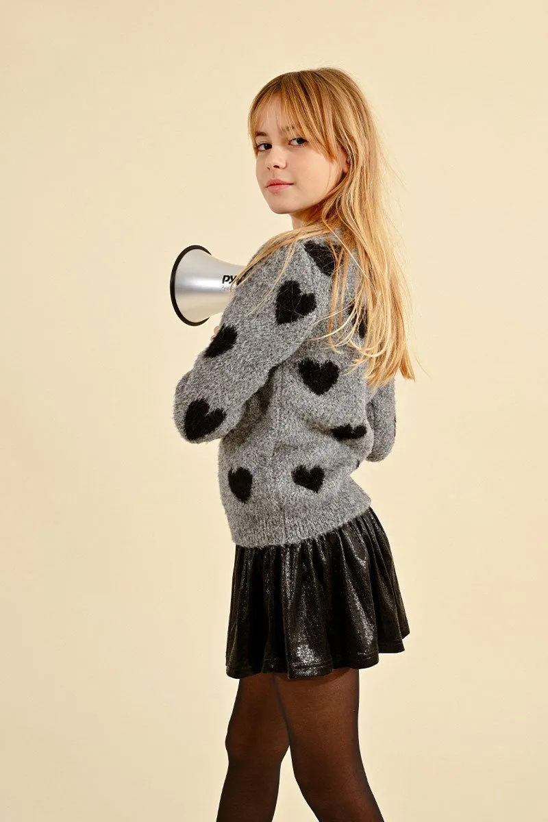 HEART PATTERN SWEATER