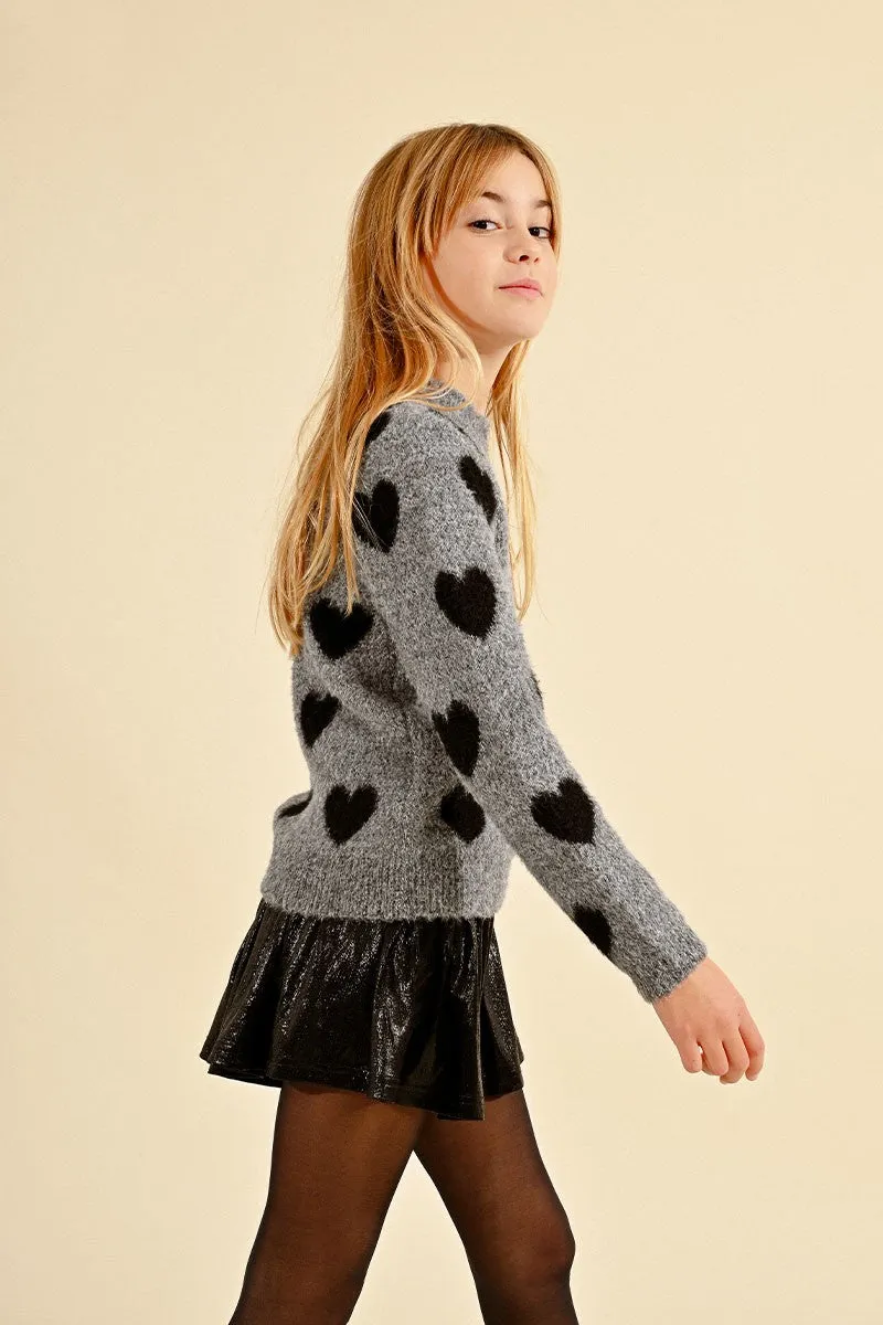 HEART PATTERN SWEATER