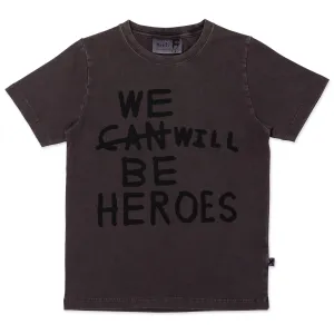 Heroes Tee- Black Wash