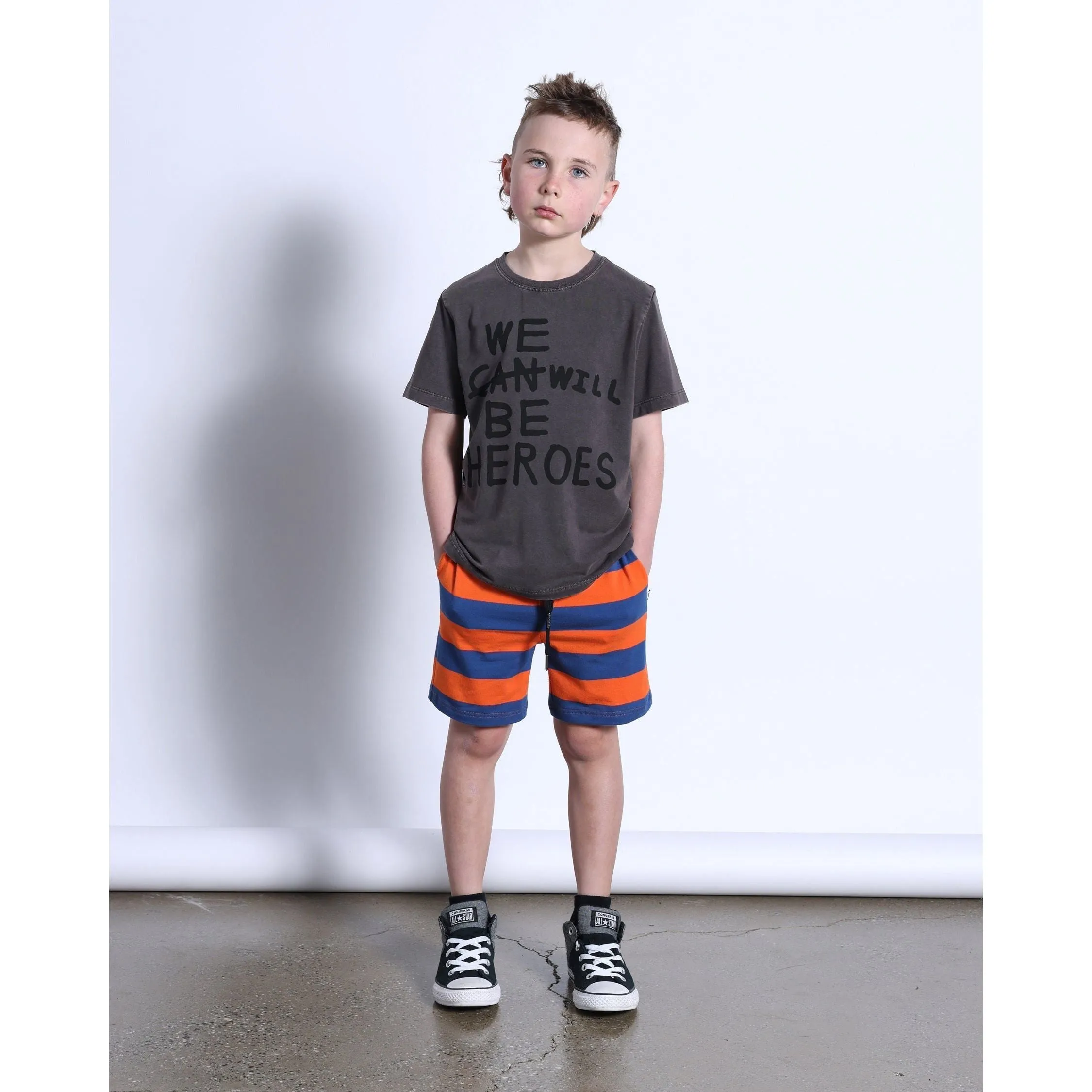 Heroes Tee- Black Wash