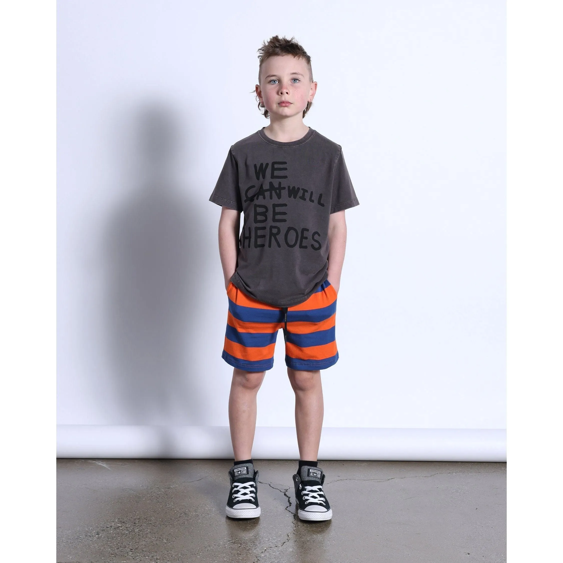 Heroes Tee- Black Wash