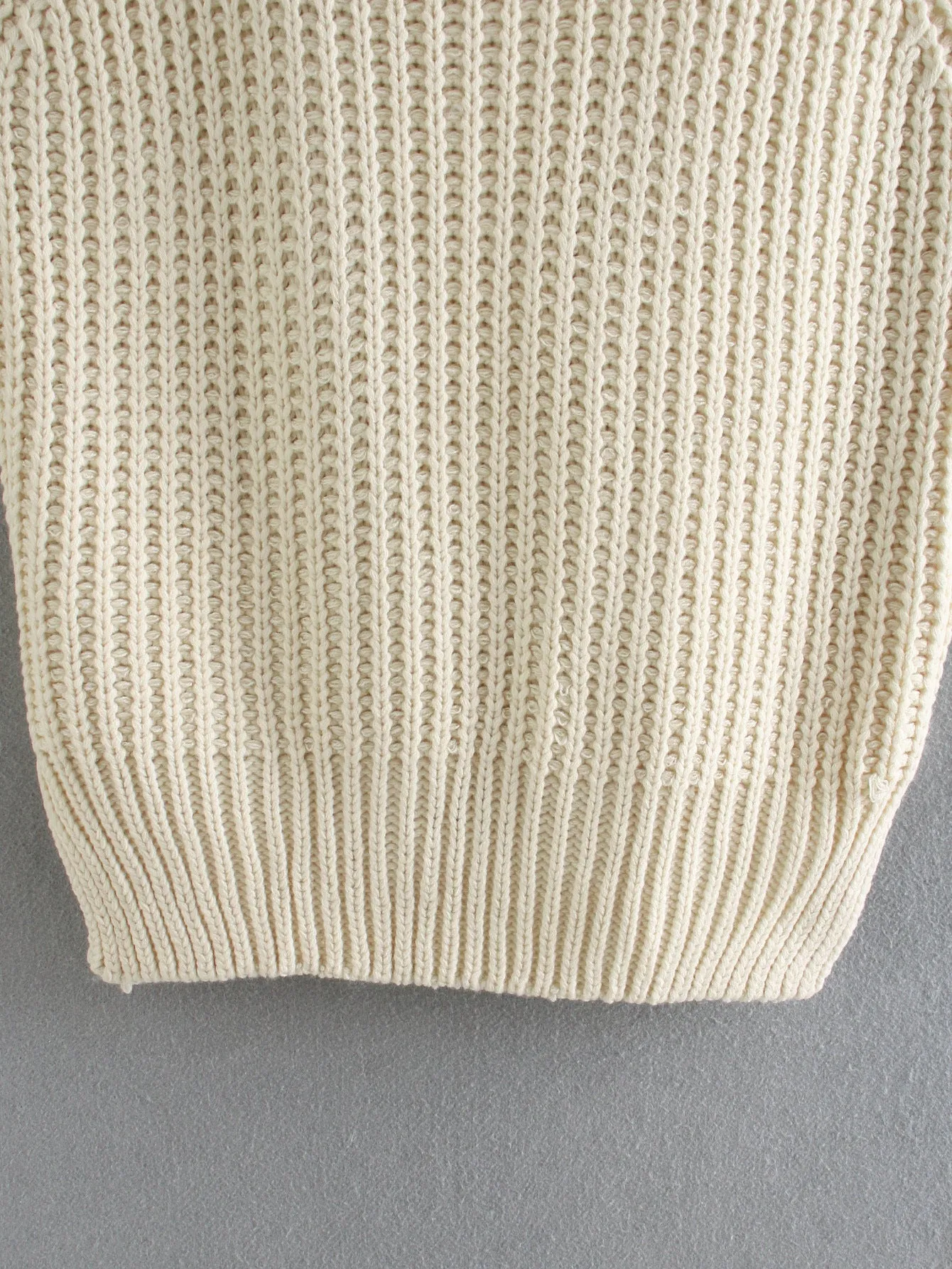 High Heap Collar Knit Vest Sweaters Black