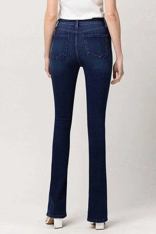High Rise Slim Straight W/Slit