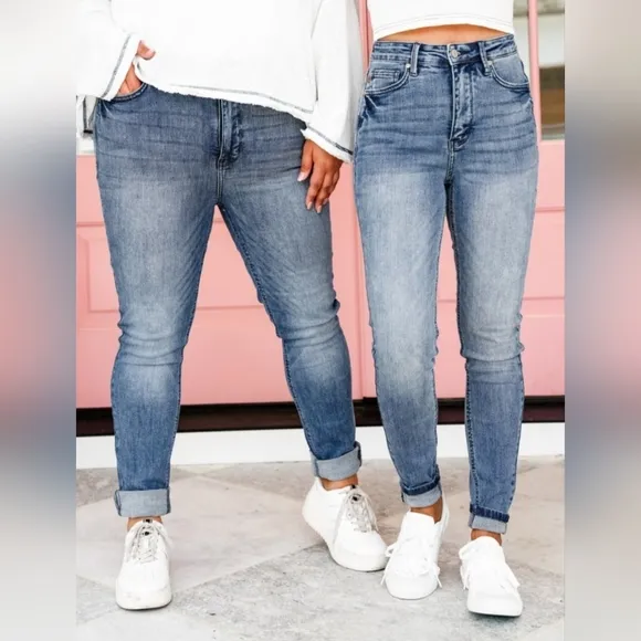 High waist skinny jeans