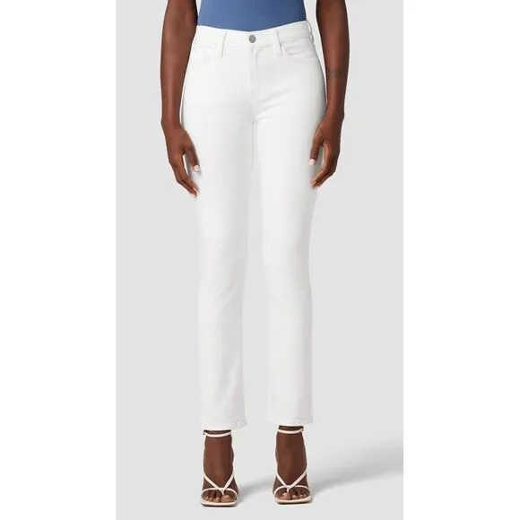 Hudson Women's Jeans White Cotton Elastane Nico Mid Rise Ankle Skinny Size 28
