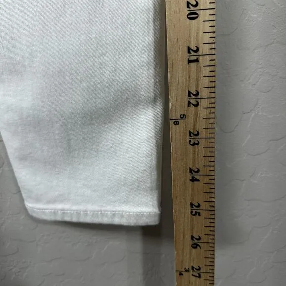 Hudson Women's Jeans White Cotton Elastane Nico Mid Rise Ankle Skinny Size 28