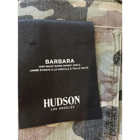 Hudson Women's Size 26 Jeans Barbara Super Skinny Camo Pants