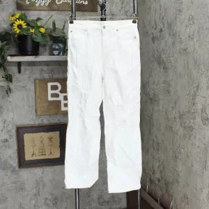 INC International Concepts Womens Sequin Front Straight Leg Denim Jeans White 4