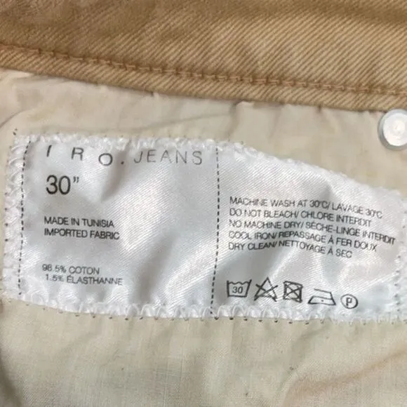 IRO Tan Light Wash Jarod Khaki Straight Leg Jeans