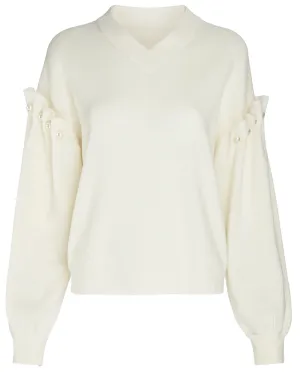 Ivory Tallie Knit Wool Jumper
