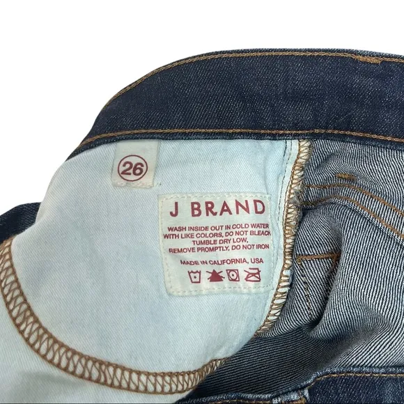 J Brand | Dark Wash High Waist Straight Leg Jeans