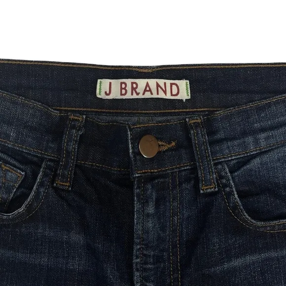 J Brand | Dark Wash High Waist Straight Leg Jeans