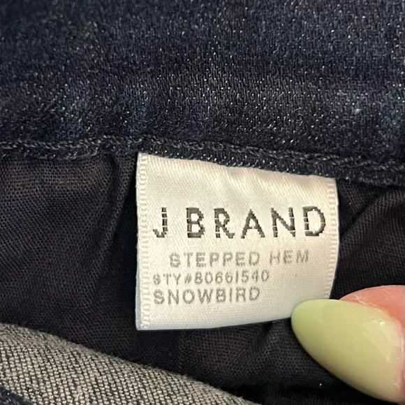 J BRAND Stepped Hem skinny jeans