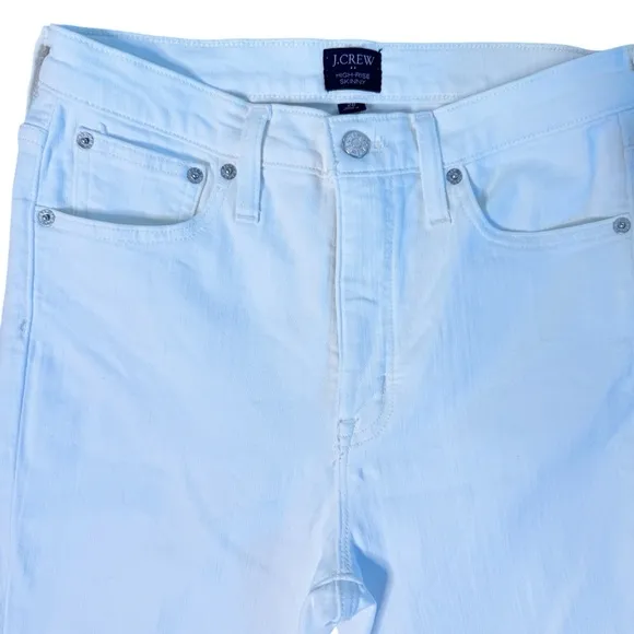 J. CREW Factory High Rise Skinny Jeans in Signature Stretch Size 28 in White