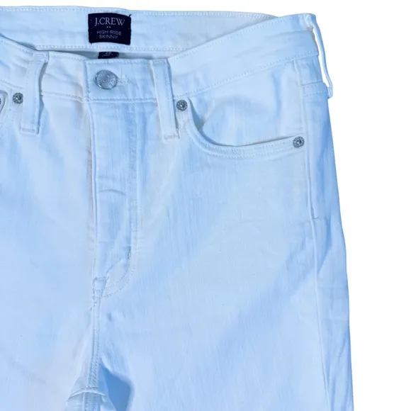 J. CREW Factory High Rise Skinny Jeans in Signature Stretch Size 28 in White