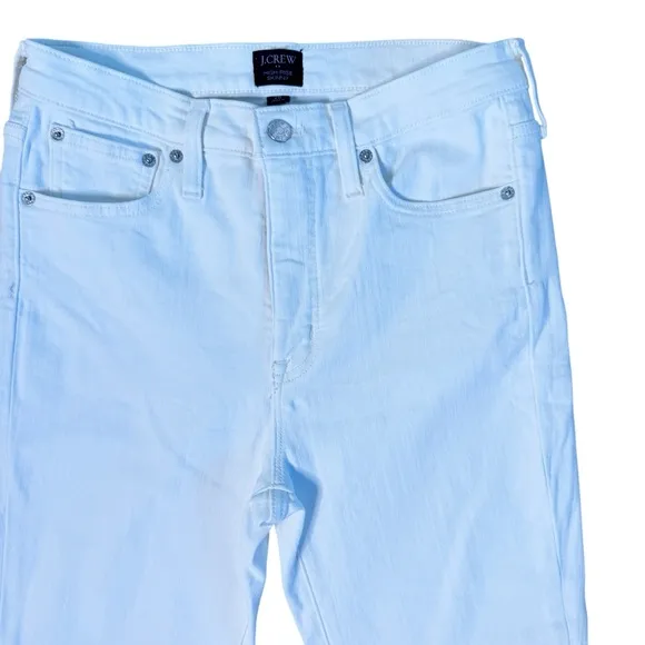 J. CREW Factory High Rise Skinny Jeans in Signature Stretch Size 28 in White