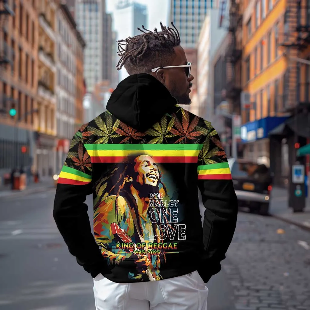 Jamaica Legend Bob Birthday Zip Hoodie Thank You For The Memories LT15