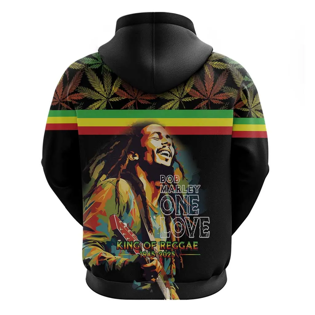 Jamaica Legend Bob Birthday Zip Hoodie Thank You For The Memories LT15